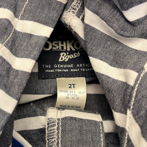 Oshgosh spring blue/white stripe jacket with hood - Picture 3 of 3